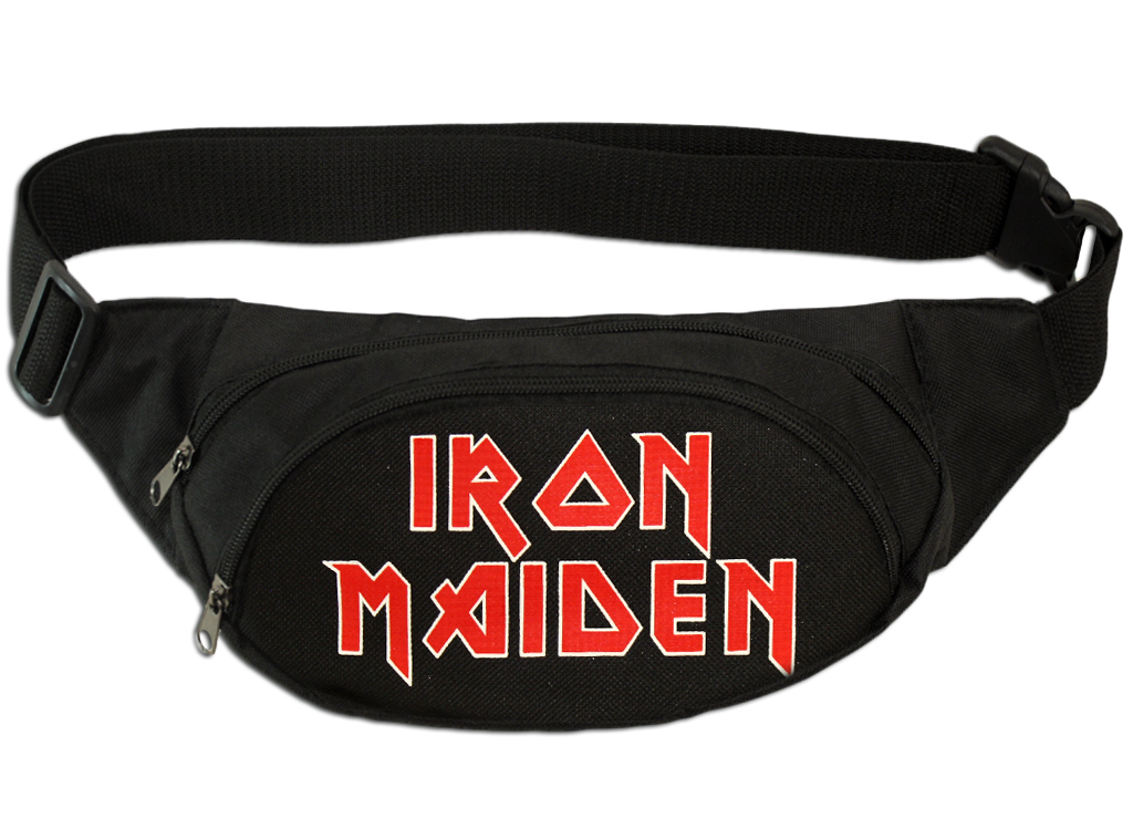 Сумка на пояс c принтом Iron Maiden - фото 1 - rockbunker.ru