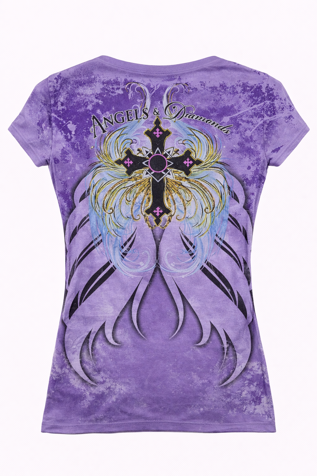 Футболка женская Xzavier AD008PP-SE Flying Birds & Cross - фото 2 - rockbunker.ru