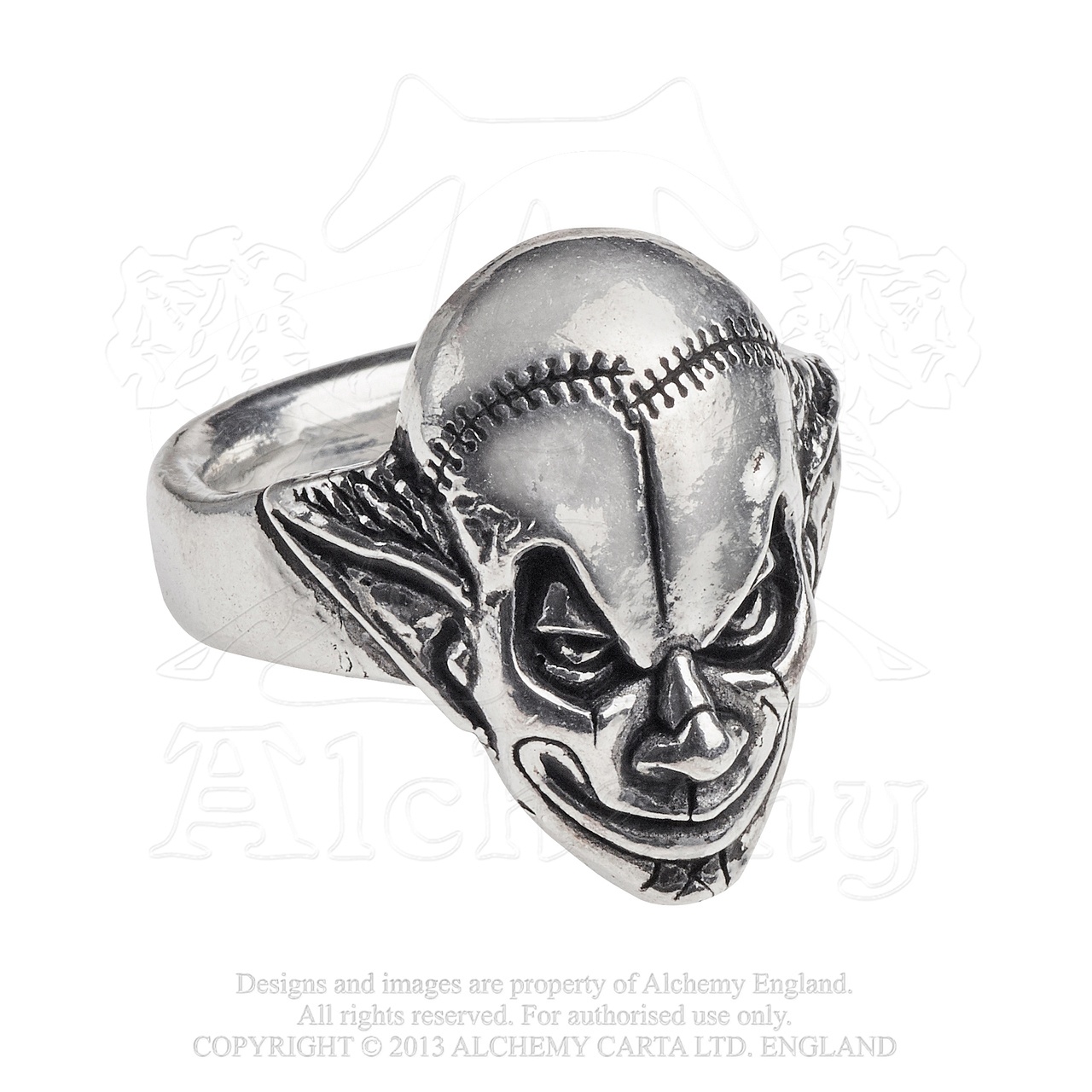 Кольцо Alchemy Gothic R213 Evil Clown Ring - фото 1 - rockbunker.ru
