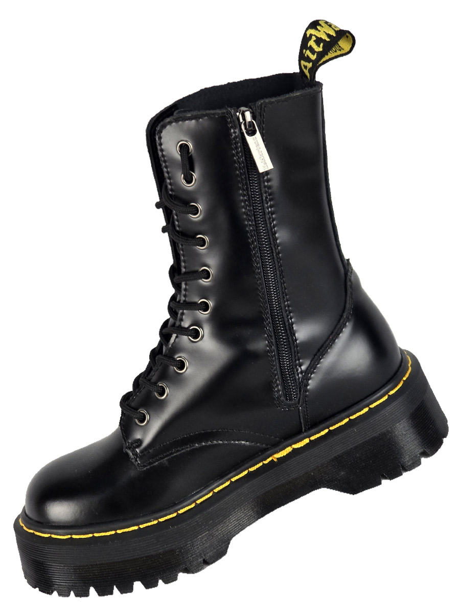 Ботинки Dr Martens 10 блоков черные - фото 3 - rockbunker.ru