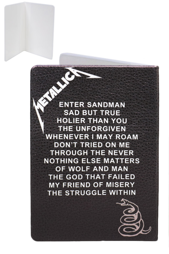 Обложка на паспорт RockMerch Metallica The Black Album - фото 2 - rockbunker.ru