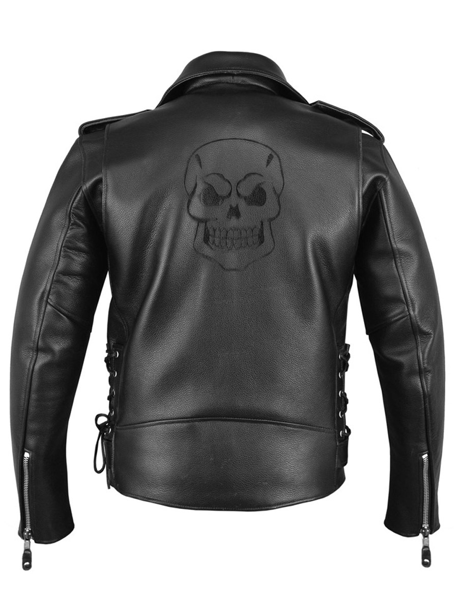 Косуха RockBunker Classic С Тиснением Череп - фото 2 - rockbunker.ru