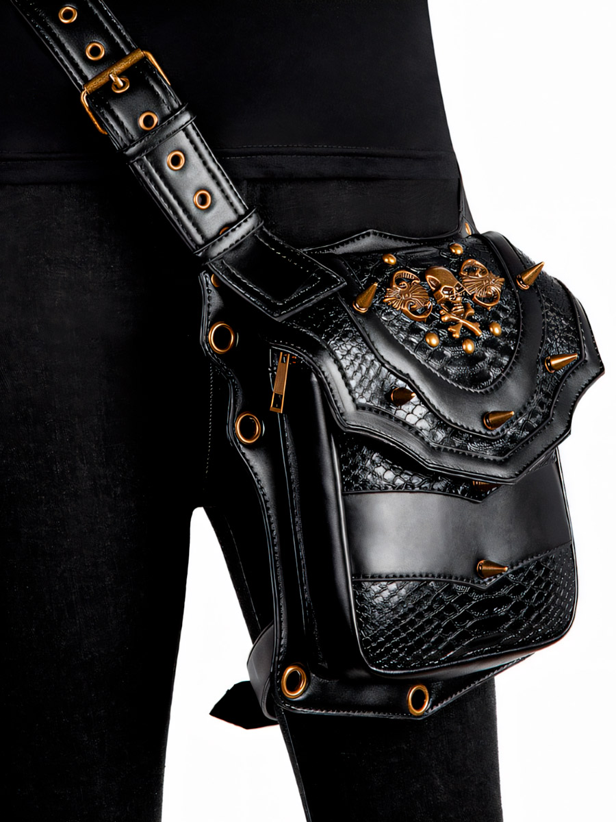 Сумка Стимпанк Универсальная Роджер с Шипами - фото 1 - rockbunker.ru