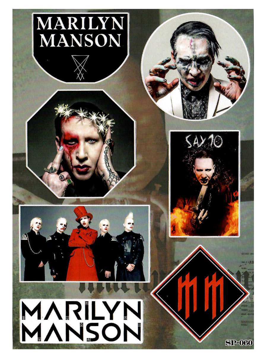 Набор стикеров Marilyn Manson - фото 2 - rockbunker.ru