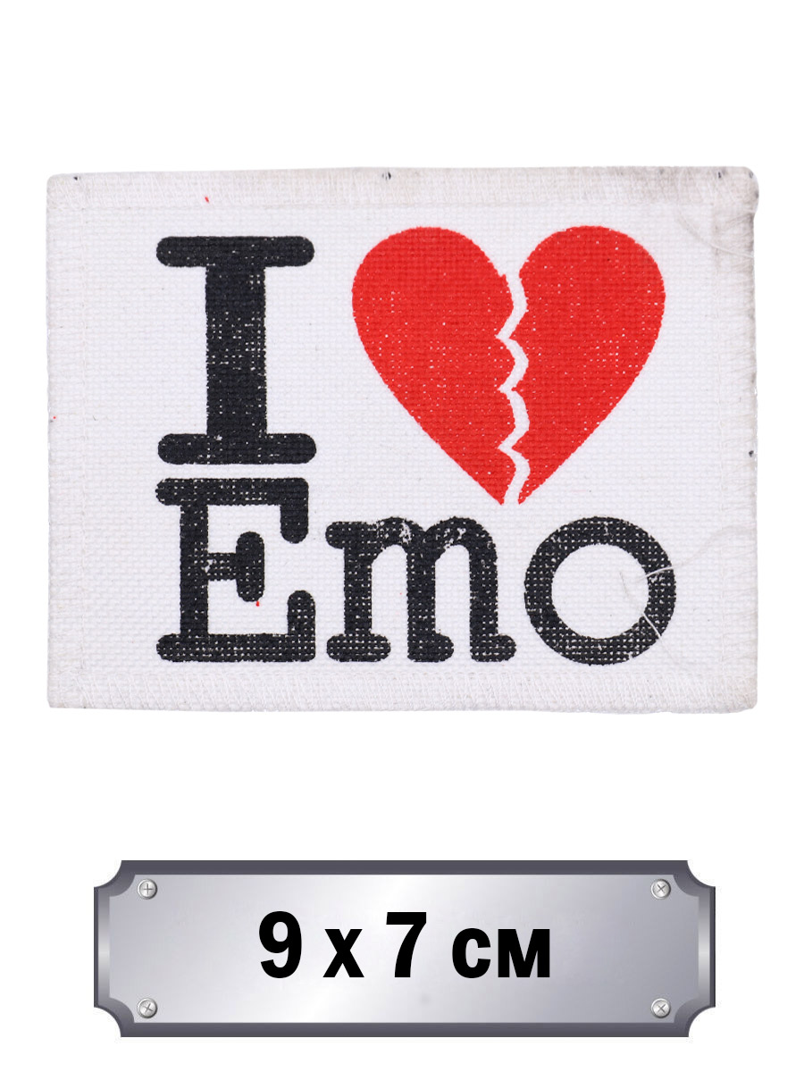 Нашивка I Love Emo - фото 1 - rockbunker.ru