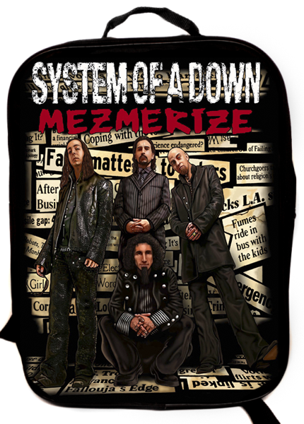 Портфель-ранец System of a Down Mezmerize текстильный - фото 1 - rockbunker.ru