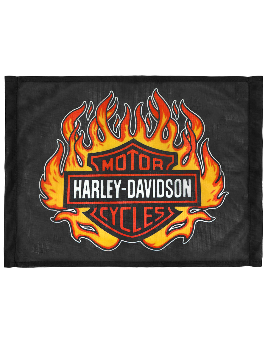 Флаг автомобильный Harley Davidson Logo - фото 2 - rockbunker.ru