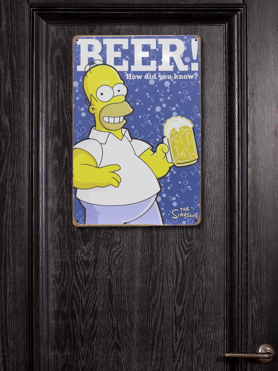 Табличка Beer The Simpsons - фото 3 - rockbunker.ru