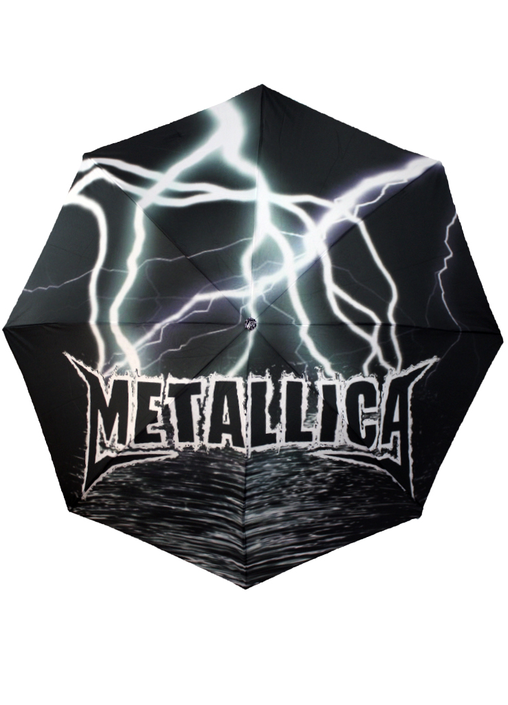 Зонт Metallica молнии - фото 1 - rockbunker.ru