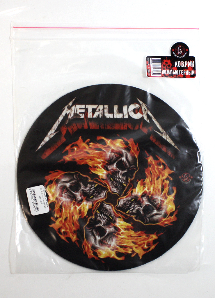 Коврик для мыши RockMerch Metallica черепа - фото 2 - rockbunker.ru