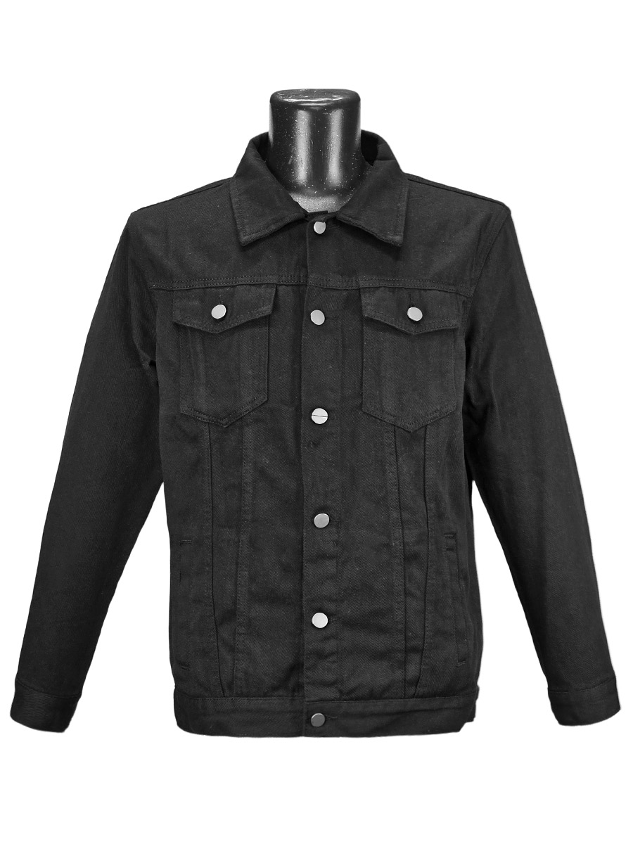 Куртка джинсовая черная Live To Ride Scull - фото 2 - rockbunker.ru