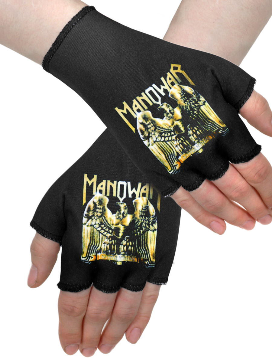 Перчатки-митенки Manowar - фото 1 - rockbunker.ru