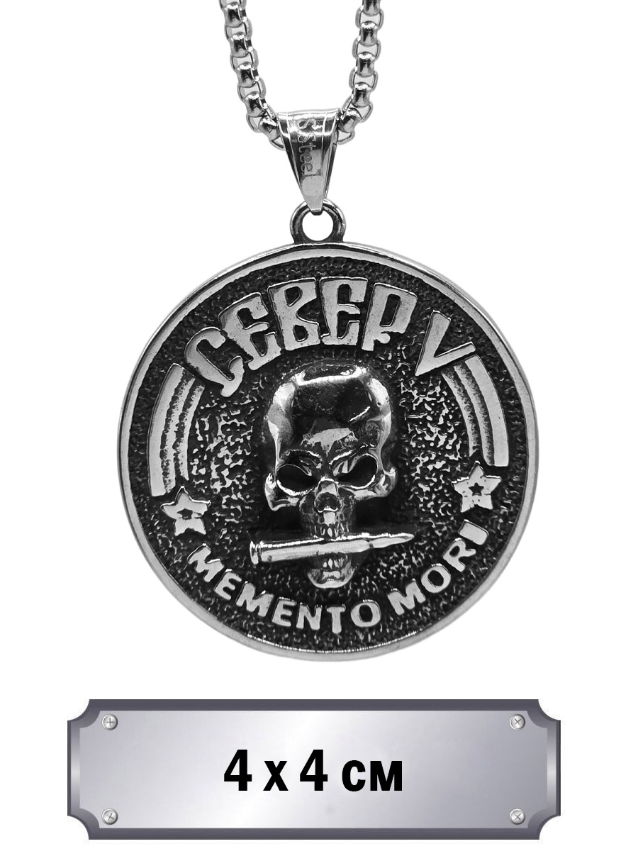 Кулон с цепью Север V Memento Mori - фото 1 - rockbunker.ru