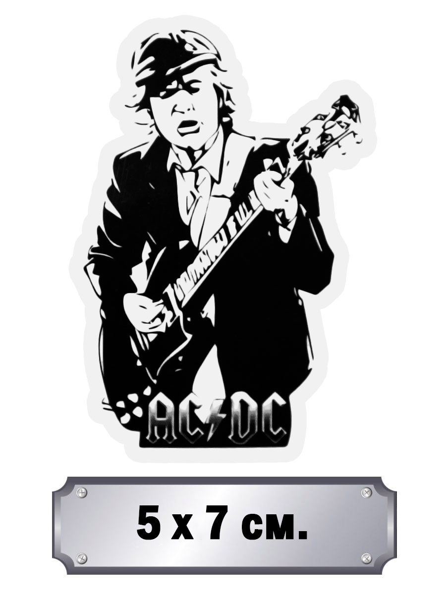 Стикер AC DC - фото 1 - rockbunker.ru