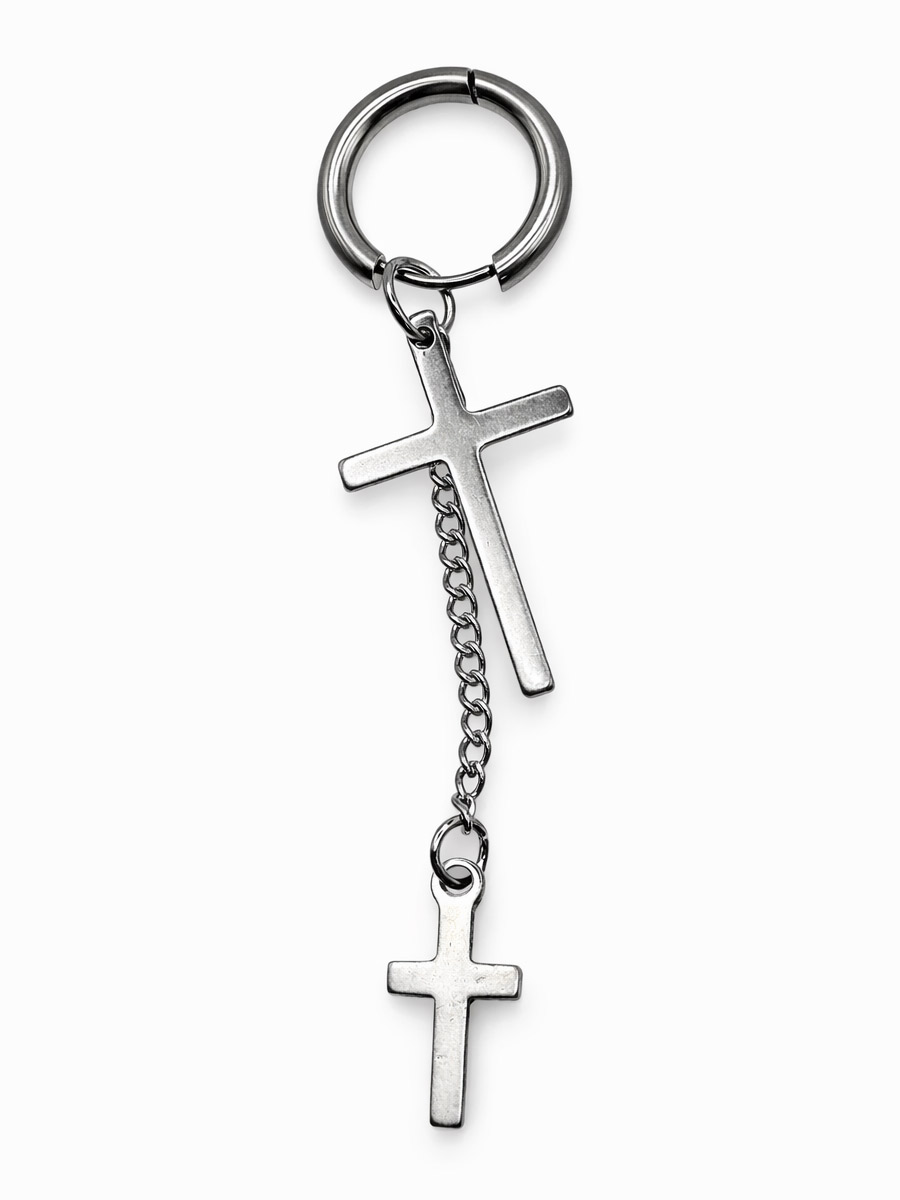 Пирсинг кольцо Два Креста - фото 1 - rockbunker.ru