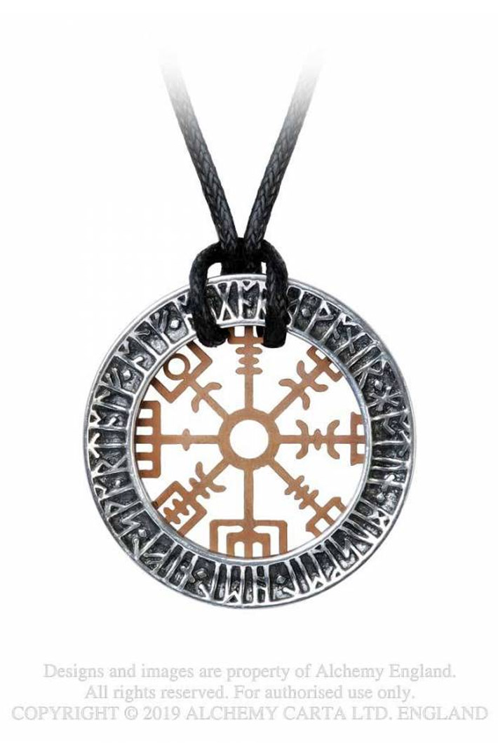 Подвеска Alchemy Gothic P893 Niu Heimar Vegvisir - фото 1 - rockbunker.ru