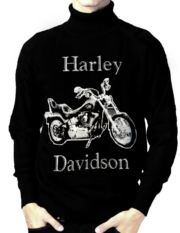 Свитер вязаный Harley-Davidson - фото 1 - rockbunker.ru