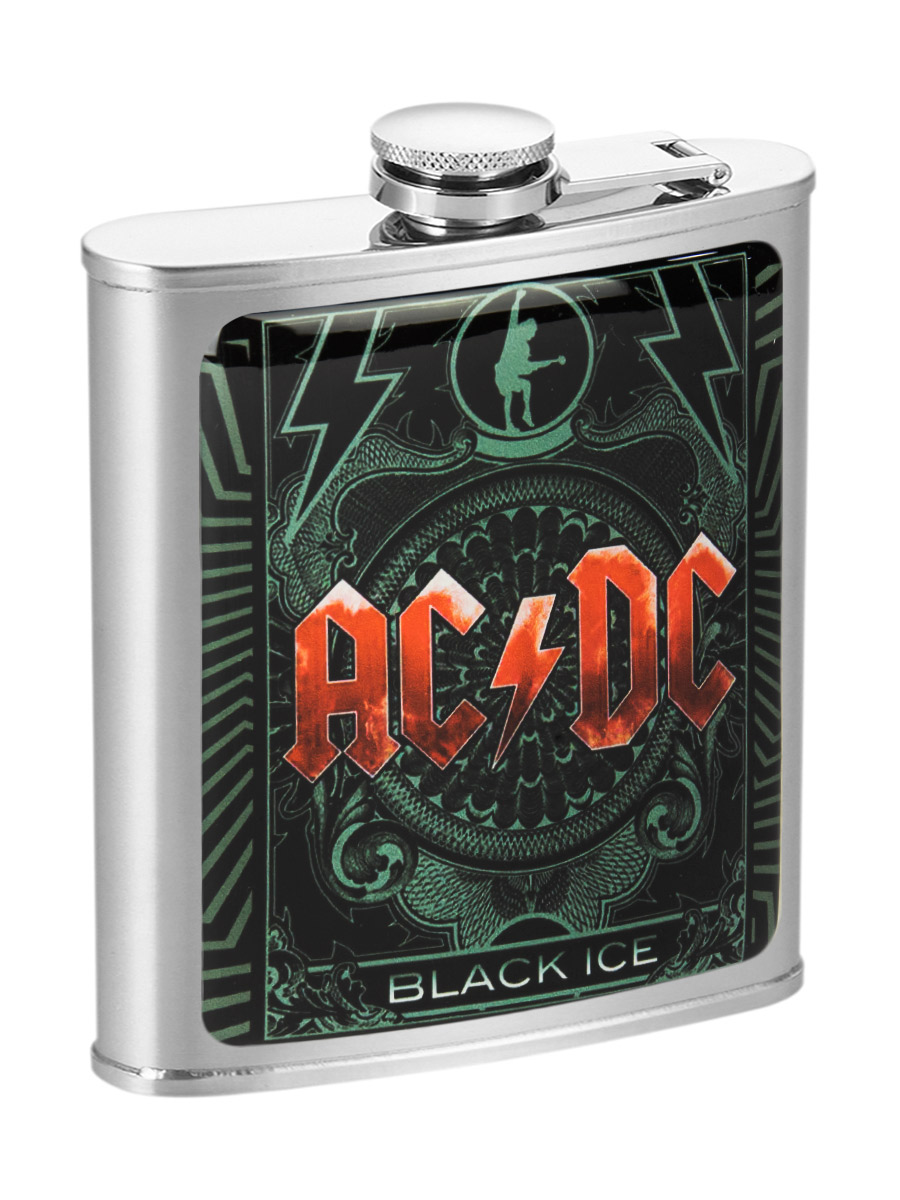 Фляга RockMerch AC DC Black Ice - фото 1 - rockbunker.ru
