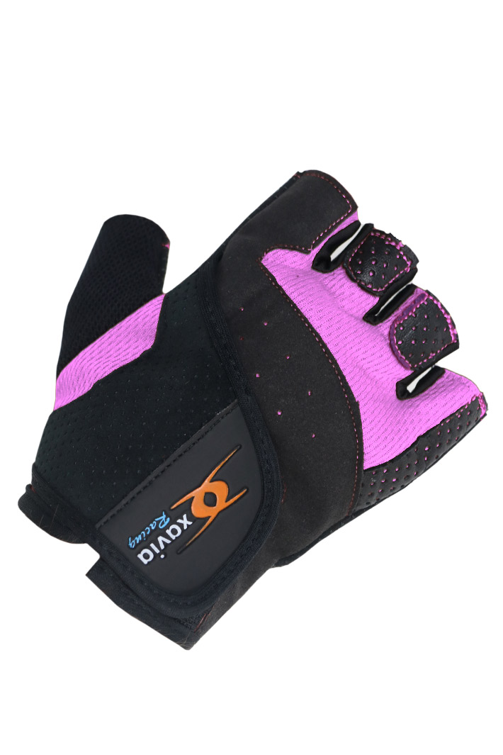 Мотоперчатки кожаные Xavia Racing розовые - фото 1 - rockbunker.ru