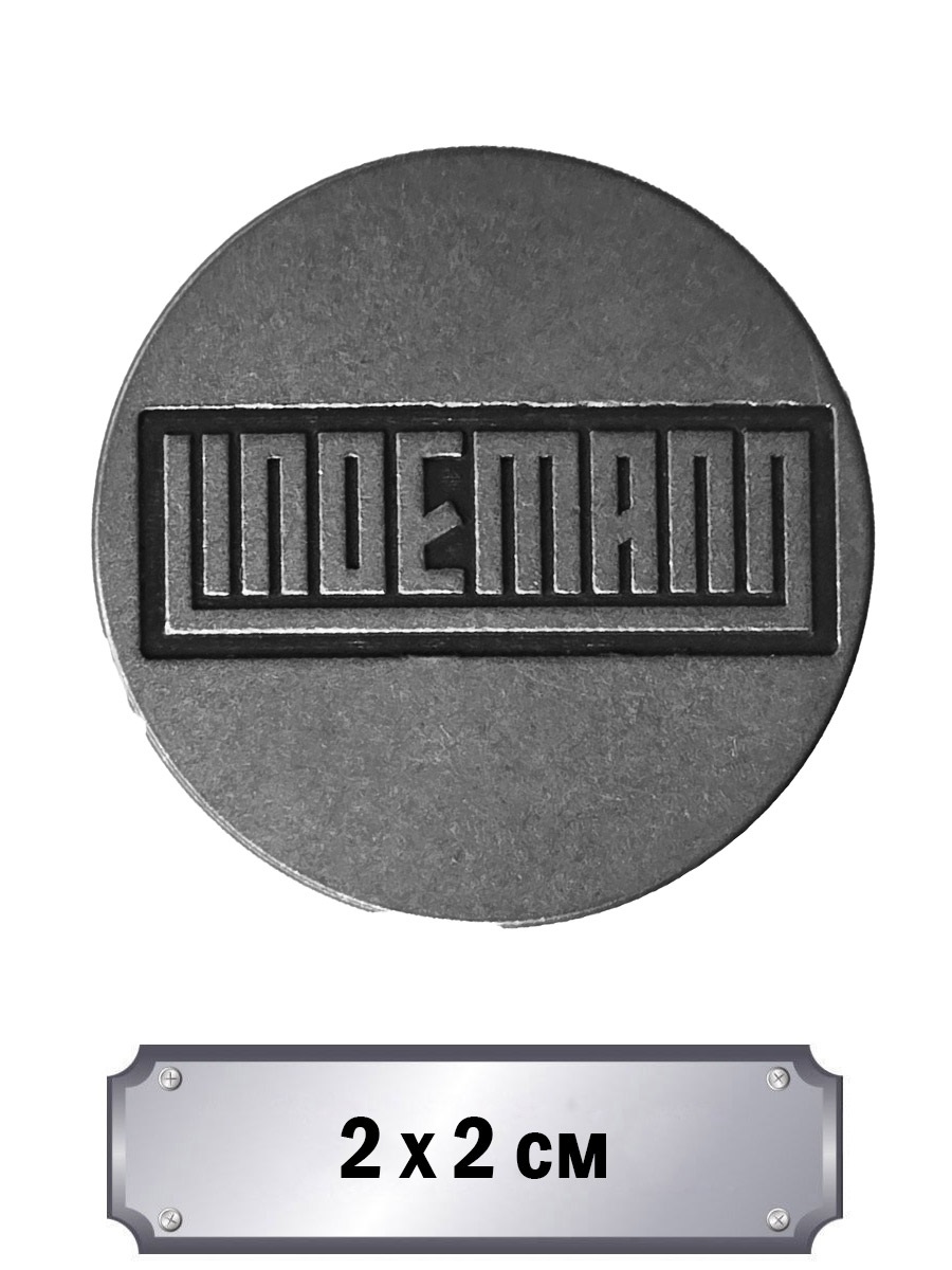 Значок с тиснением Till Lindemann - фото 1 - rockbunker.ru