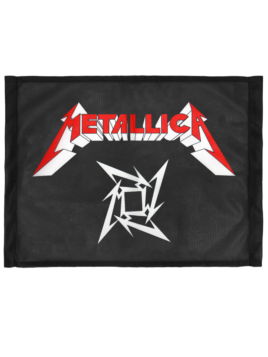 Флаг автомобильный Metallica Logo - фото 2 - rockbunker.ru