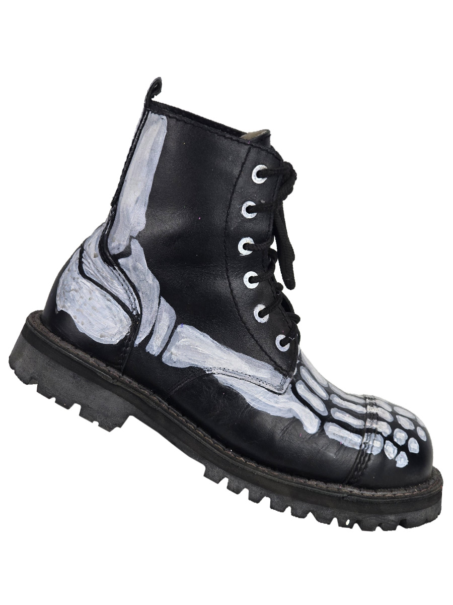 Ботинки кожаные кастомные Bones - фото 2 - rockbunker.ru