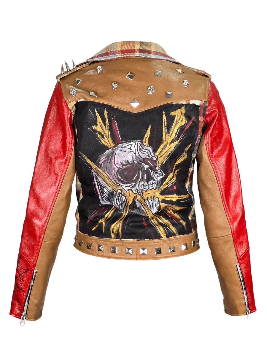 Косуха клетчатая кастомная Sculs - фото 2 - rockbunker.ru