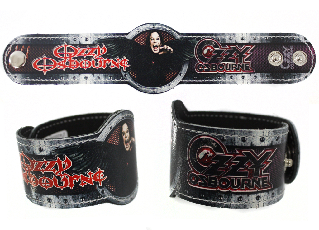Фан-браслет кожаный RockMerch Ozzy Osbourne - фото 1 - rockbunker.ru
