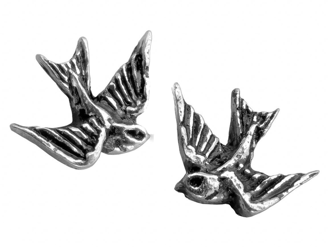 Серьги Alchemy Gothic ULFE4 Swallow Studs - фото 1 - rockbunker.ru