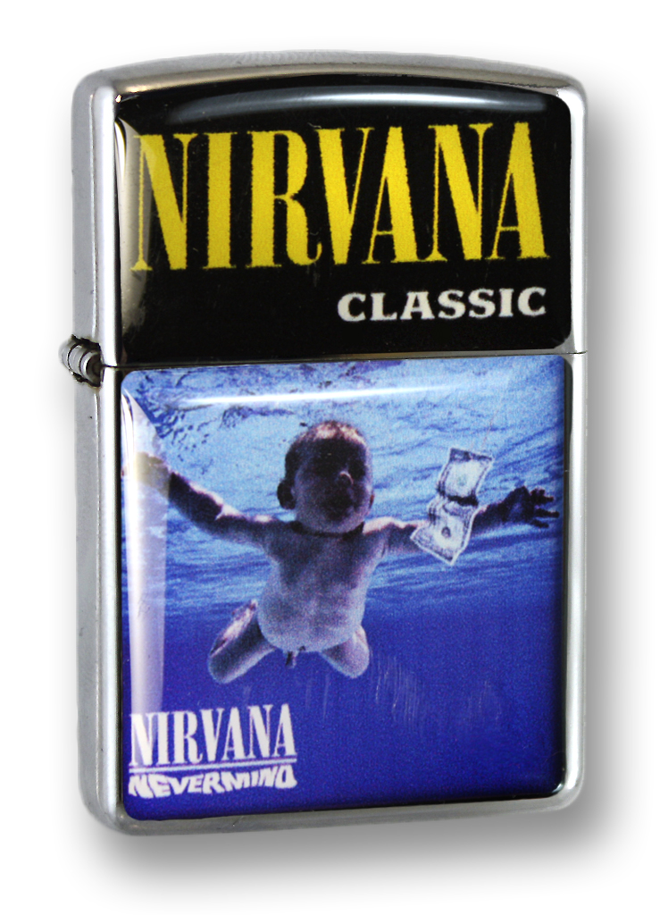 Зажигалка RockMerch Nirvana Nevermind - фото 1 - rockbunker.ru