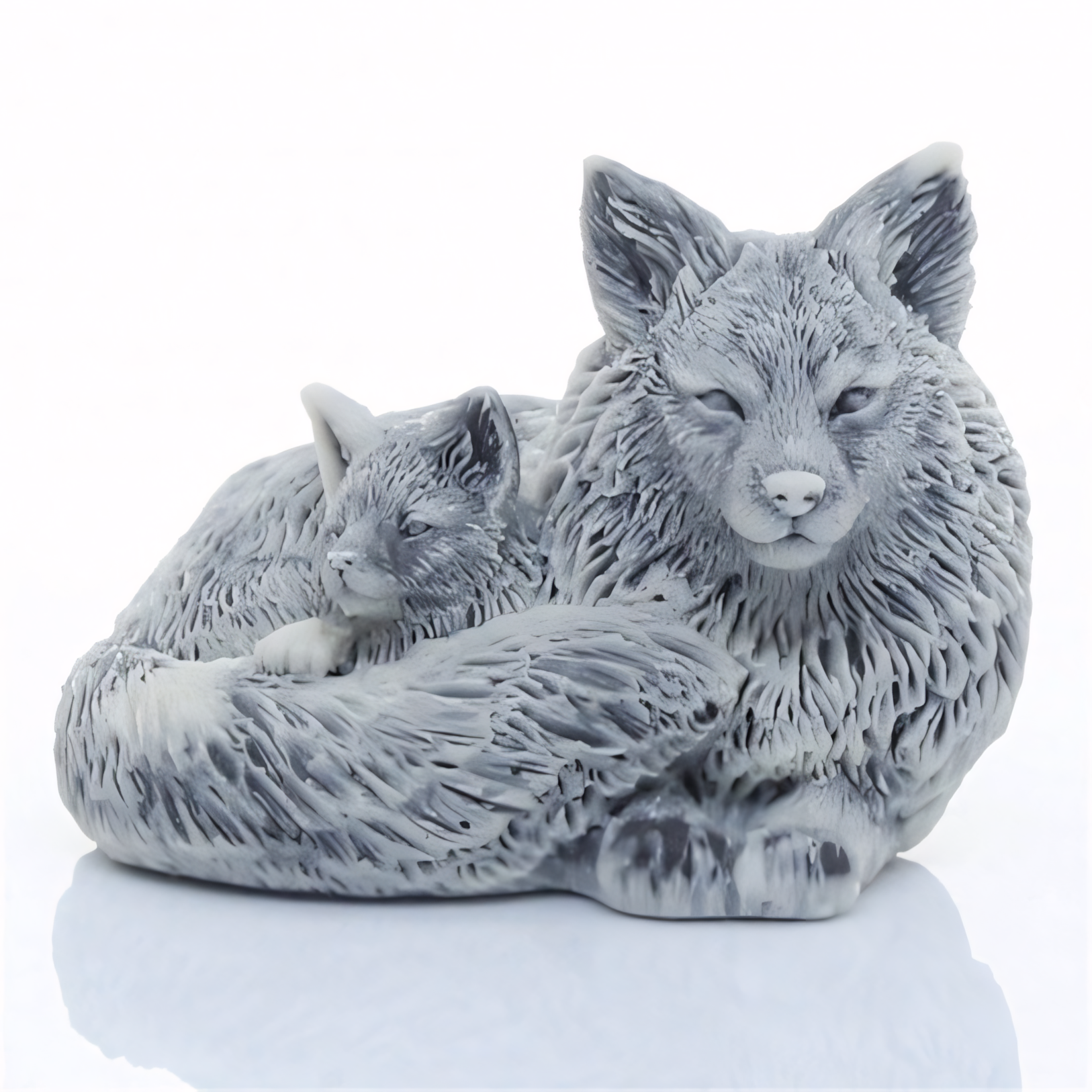 Сувенир Лисичка с лисенком - фото 1 - rockbunker.ru