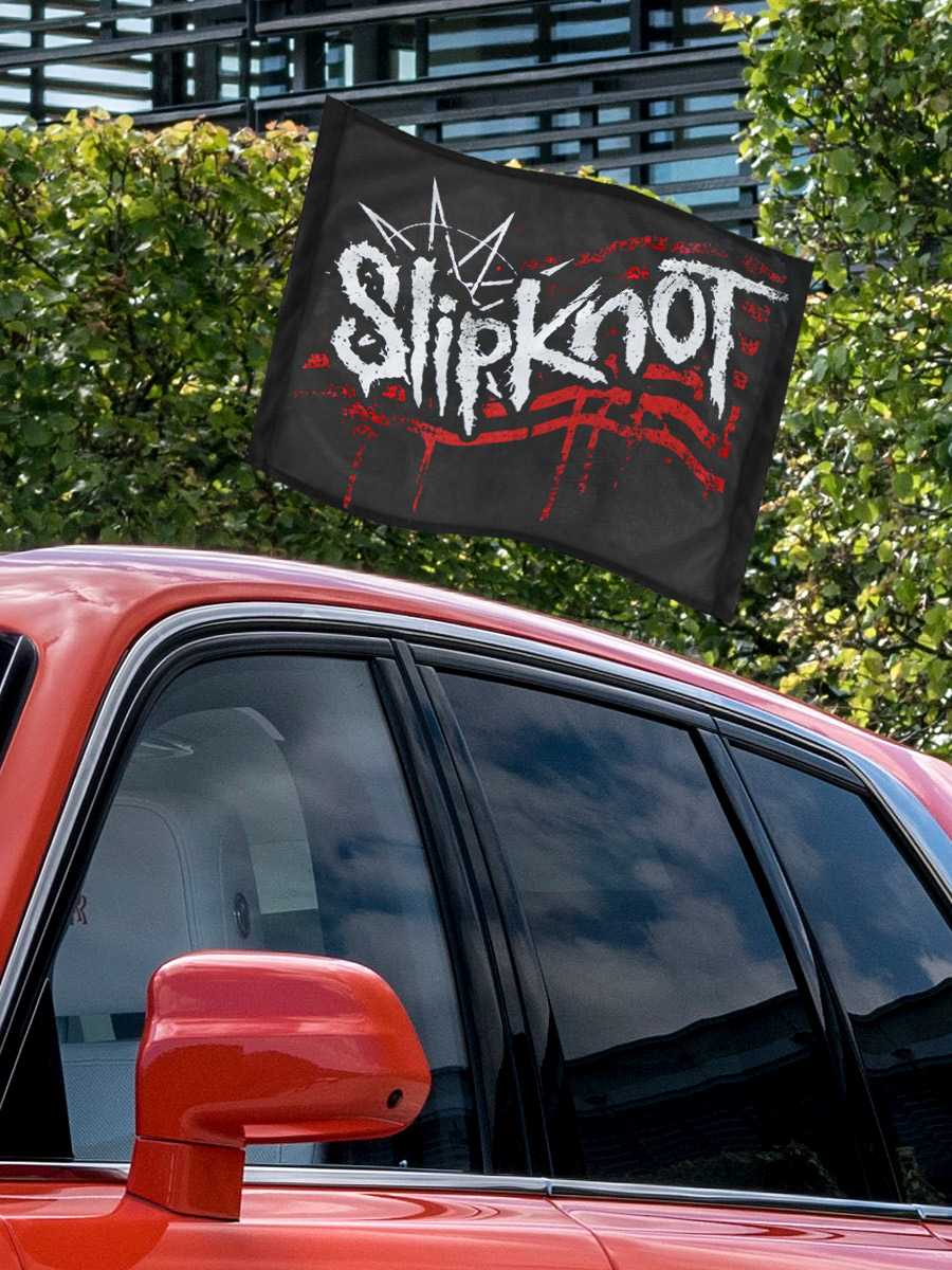 Флаг автомобильный Slipknot - фото 3 - rockbunker.ru