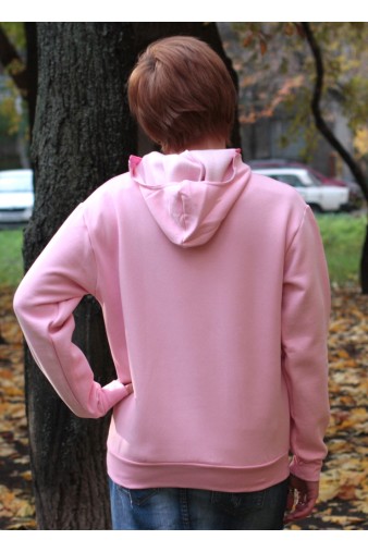 Толстовка-ниндзя с карманами розовая - фото 3 - rockbunker.ru