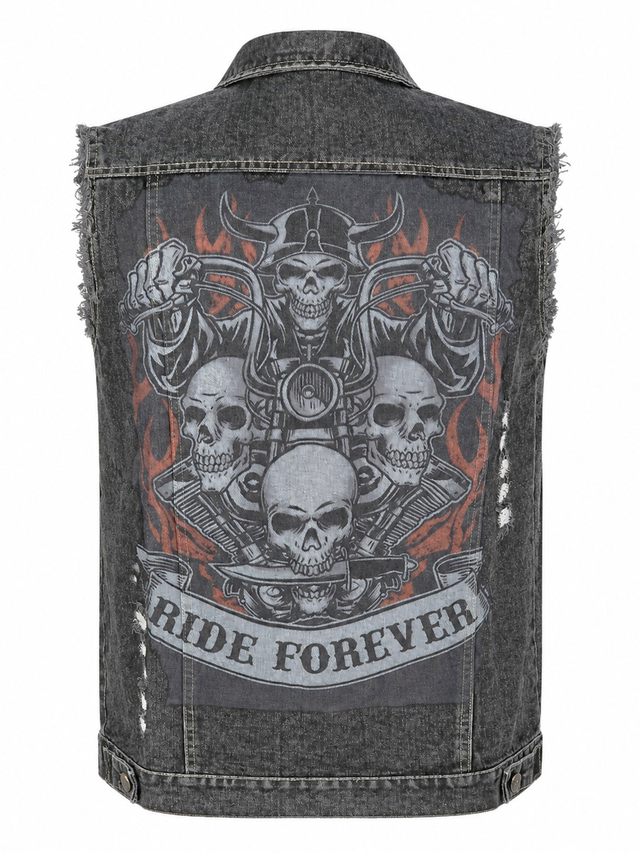 Жилет Джинсовый Ride Forever - фото 1 - rockbunker.ru