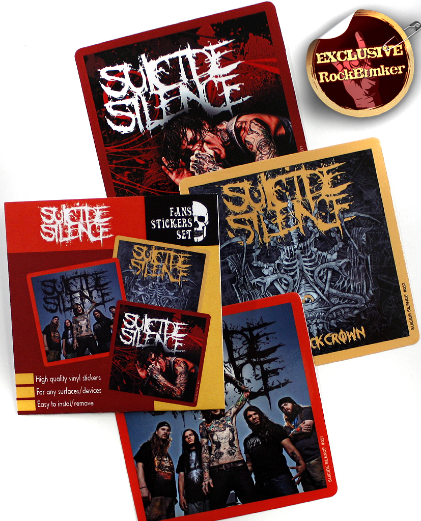 Набор стикеров RockMerch Suicide Silence - фото 1 - rockbunker.ru