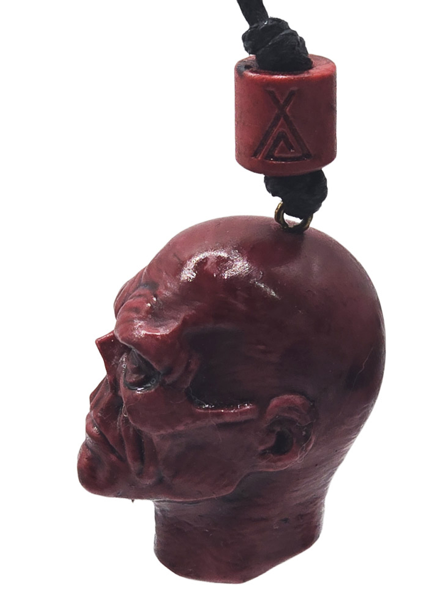 Кулон Череп Красный - фото 2 - rockbunker.ru