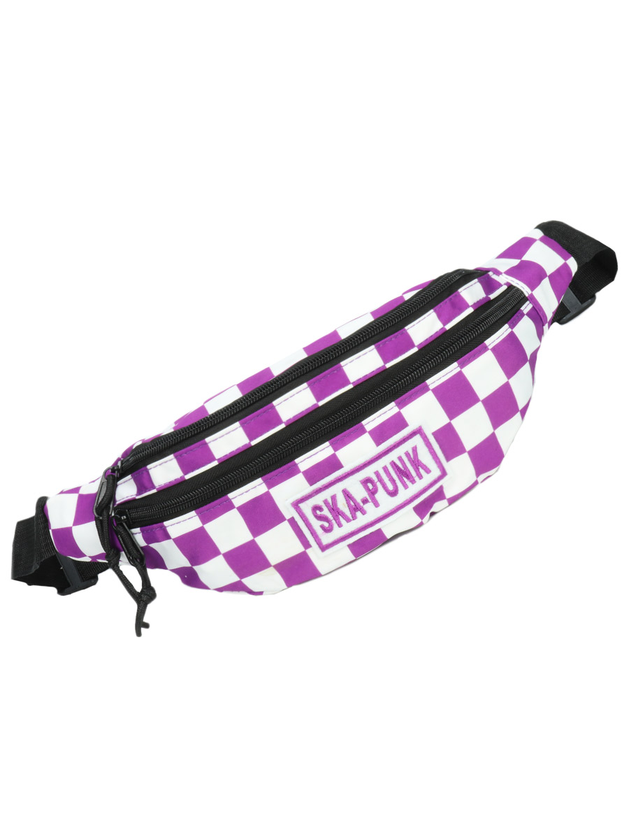 Сумка на пояс Ska-Punk лиловая клетка - фото 1 - rockbunker.ru