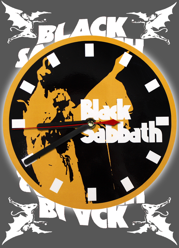Часы настенные RockMerch Black Sabbath - фото 1 - rockbunker.ru