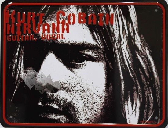 Табличка Kurt Cobain Nirvana - фото 1 - rockbunker.ru