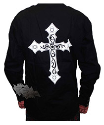 Рубашка Белый крест - фото 2 - rockbunker.ru