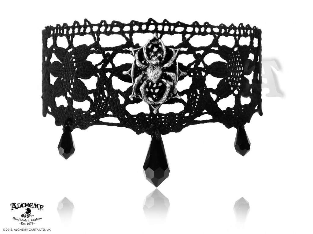 Чокер Alchemy Gothic Aracnathea Lace Choker - фото 1 - rockbunker.ru