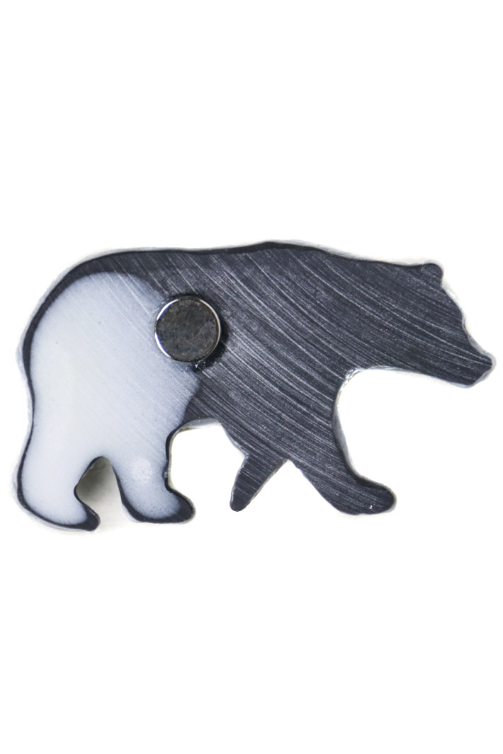 Сувенир магнит медведь бурый барельеф №3 - фото 2 - rockbunker.ru