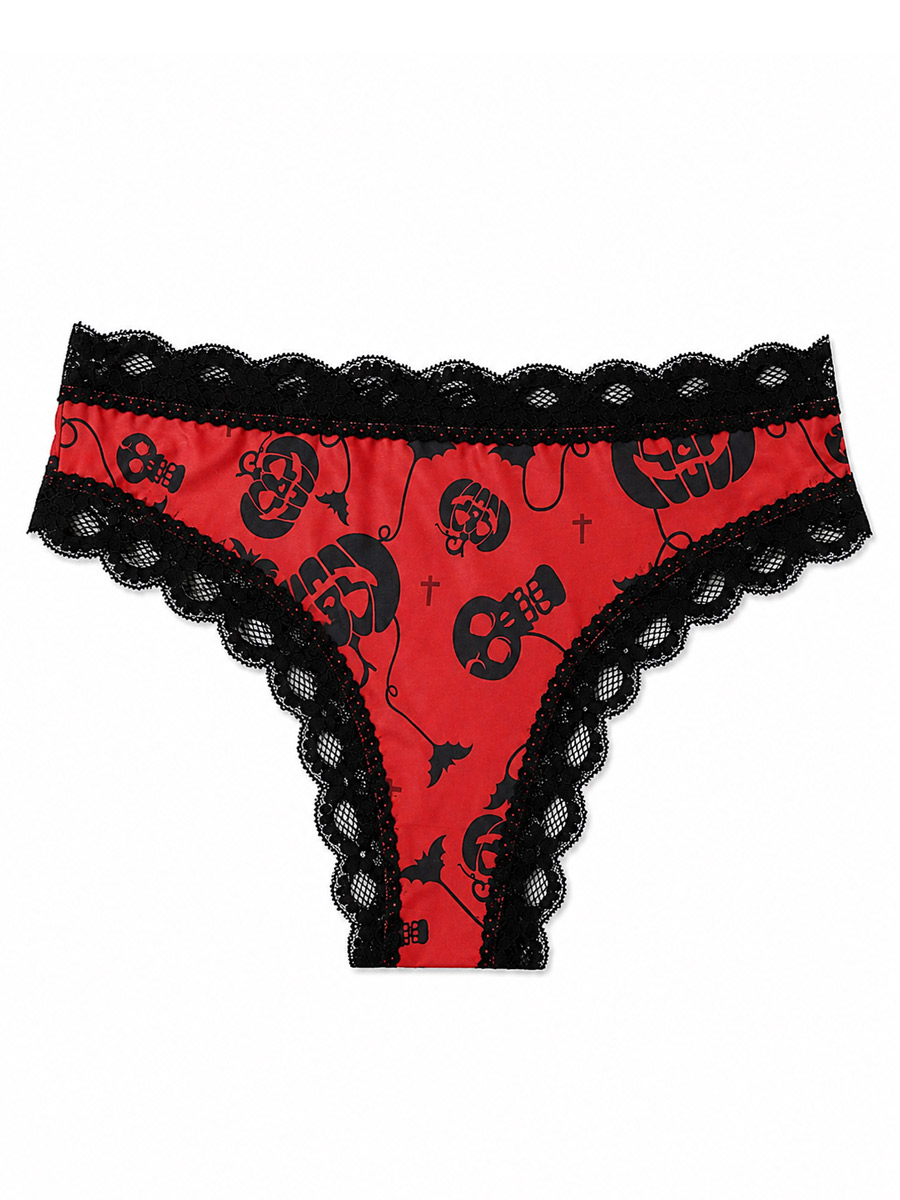 Трусы красные Helloween - фото 1 - rockbunker.ru