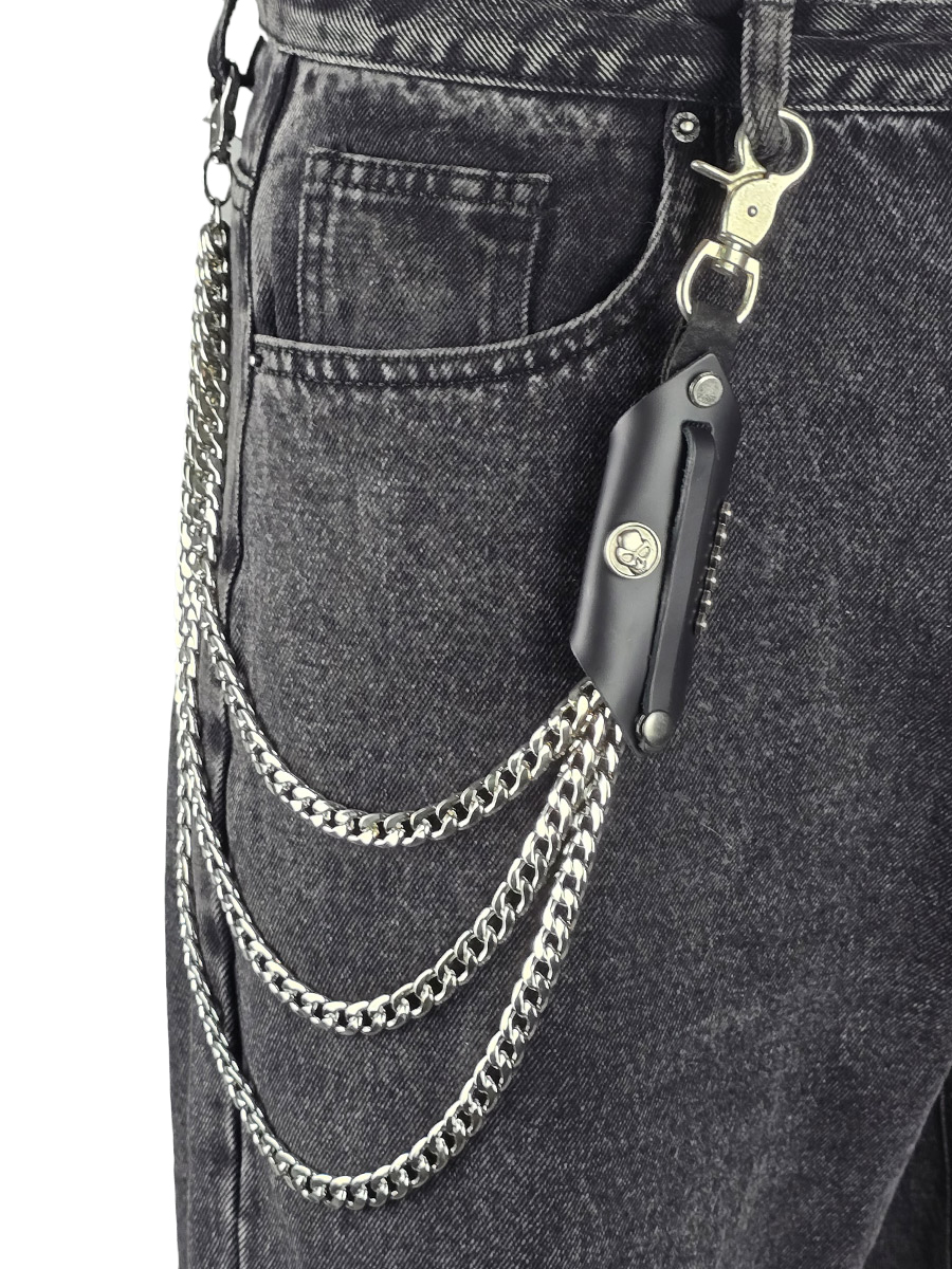 Цепь Декоративная с Ключницей Череп - фото 1 - rockbunker.ru