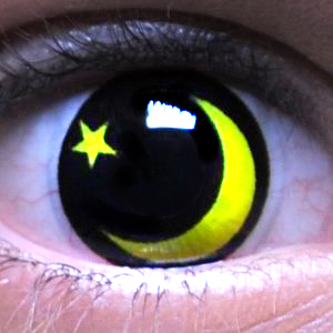 Цветная линза Colors Eye Free Carnival желтый месяц - фото 1 - rockbunker.ru