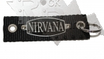 Брелок Nirvana текстильный с металлическим жетоном - фото 1 - rockbunker.ru