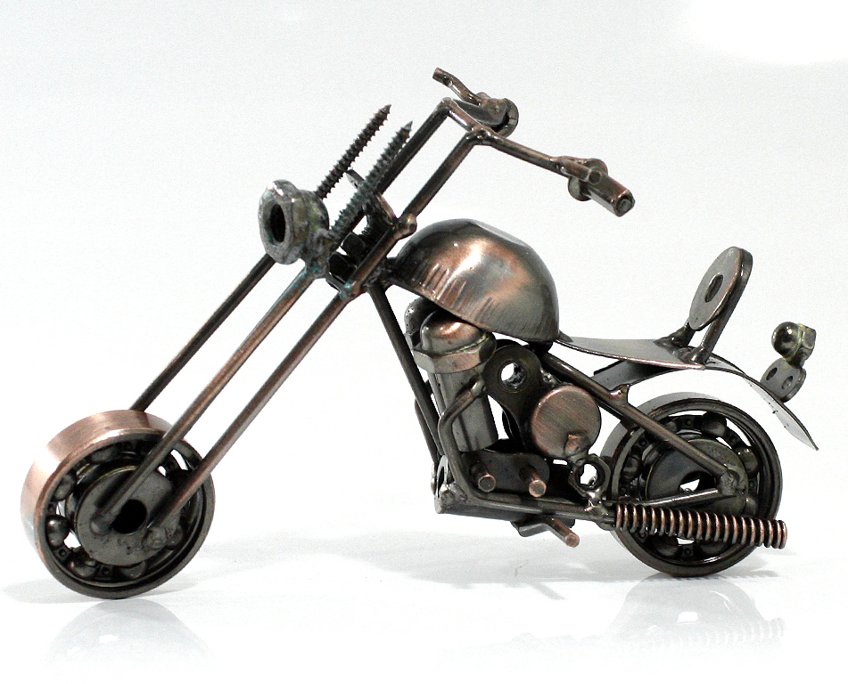 Сувенирная модель Мотоцикл ручной работы МРС006 - фото 2 - rockbunker.ru