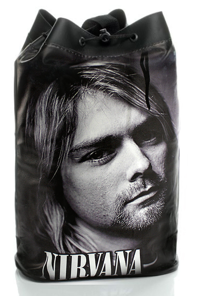 Торба Kurt Cobain Nirvana из кожзаменителя - фото 1 - rockbunker.ru