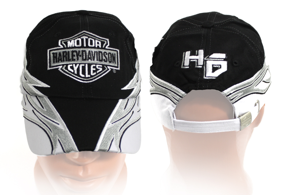 Бейсболка Harley-Davidson серый логотип - фото 3 - rockbunker.ru