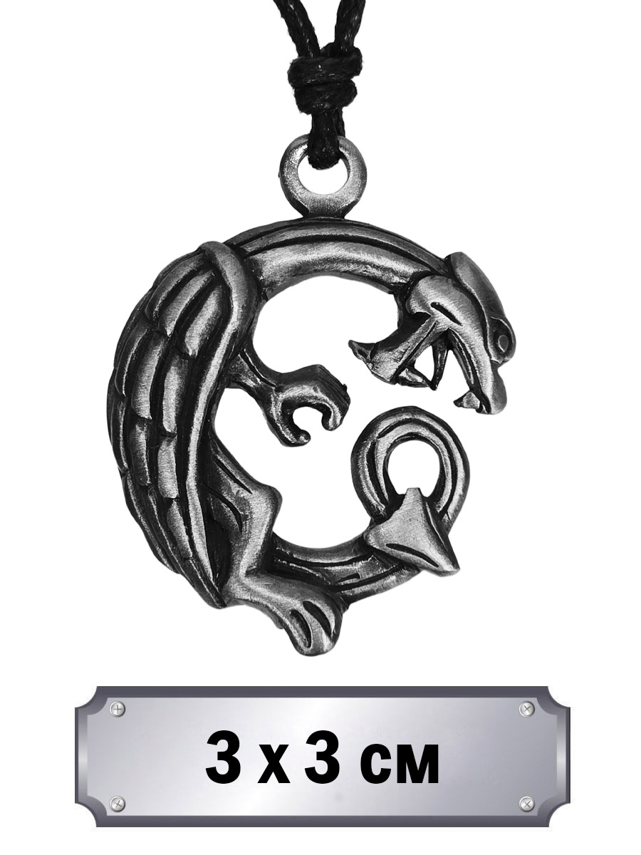 Кулон-амулет Дракон - фото 1 - rockbunker.ru